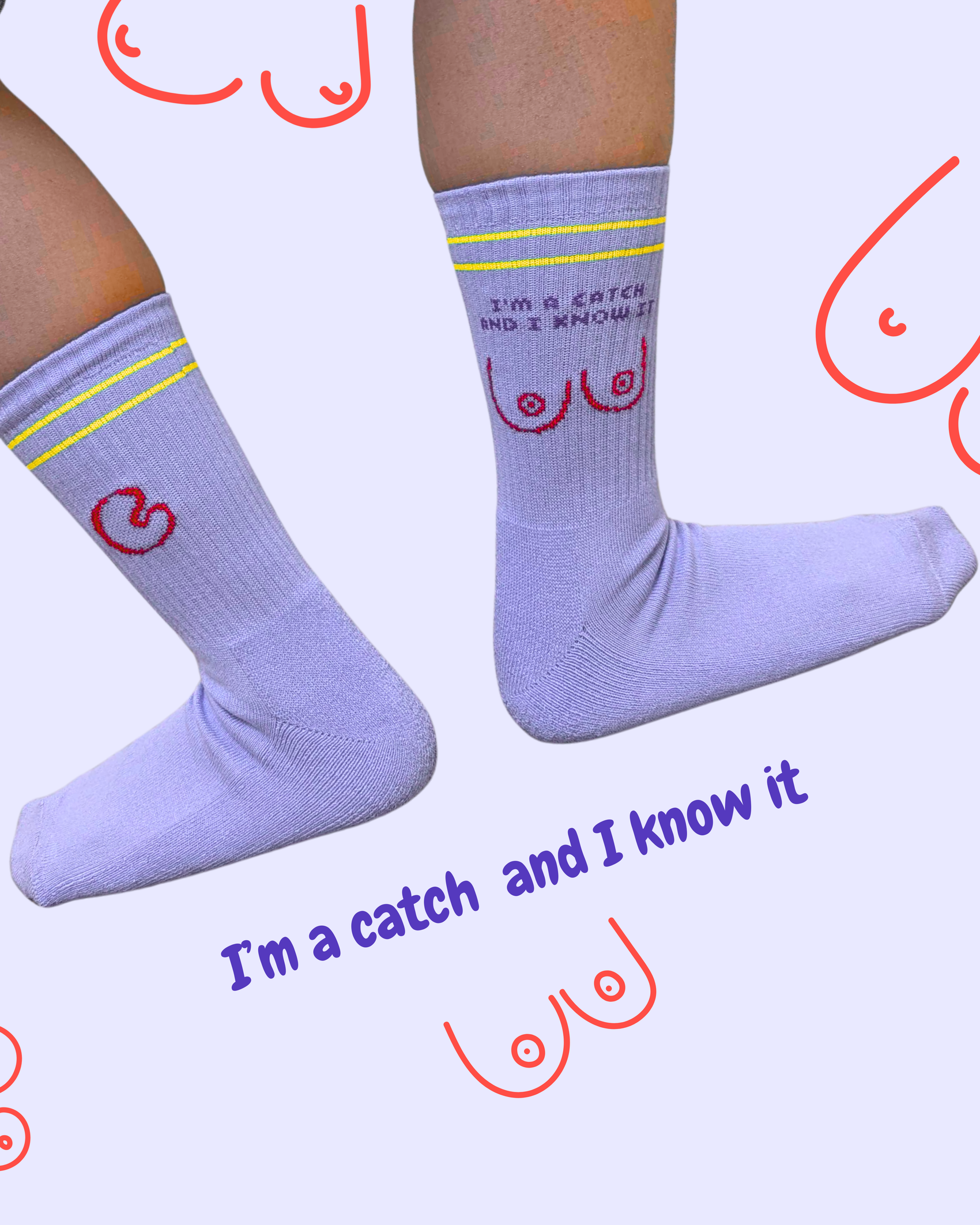 Accessoire Overige CurveCatch - Socks - Paars - LOGO