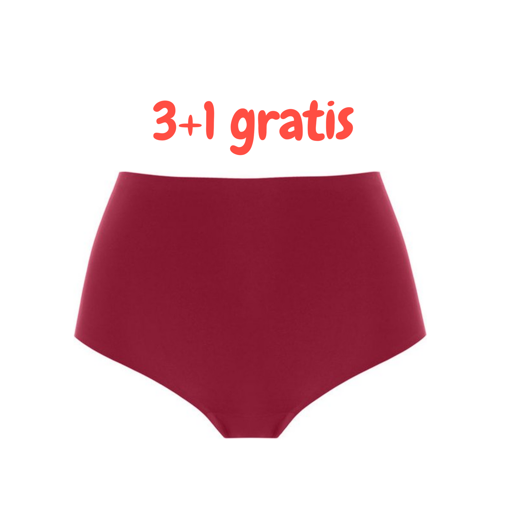 Tailleslip Fantasie - Smoothease - Rood - RED