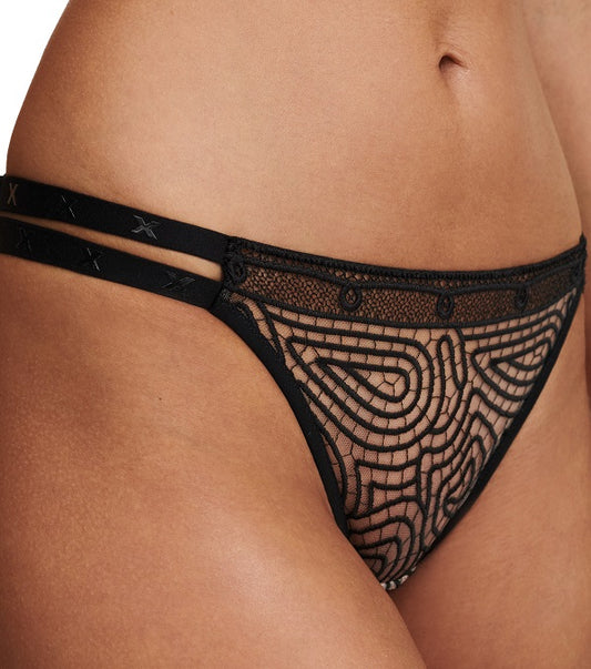 Culotte Chantelle - Vibrate - Noire - 01D