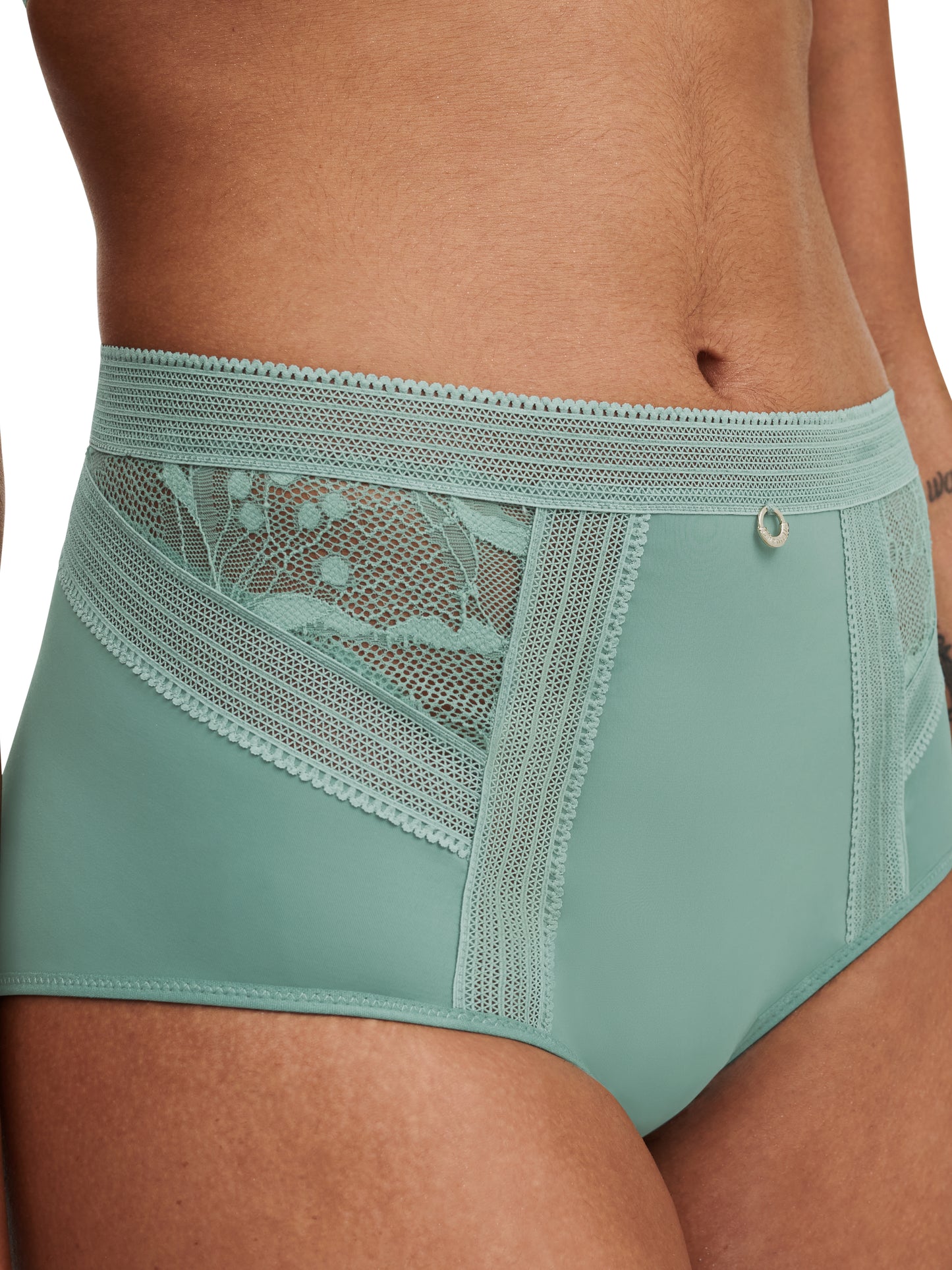 Culotte taille haute Chantelle - Lace-c11m - Verte - 03N