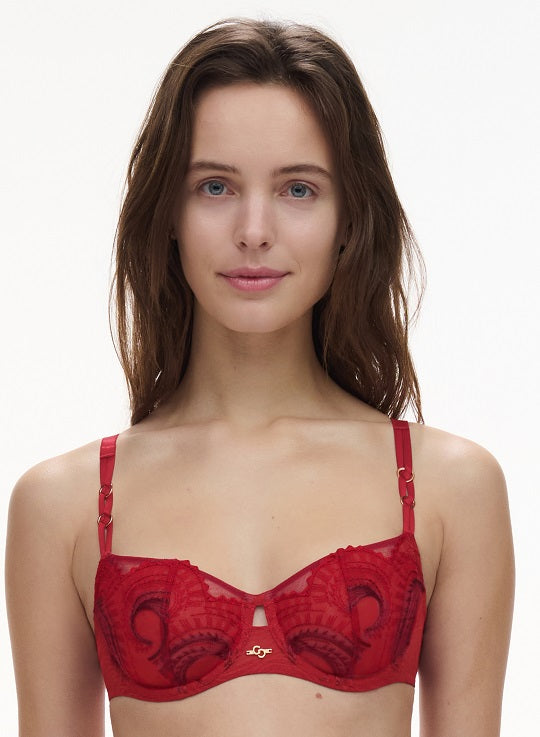 Soutien-gorge balconnet Chantelle - Mystic Dream - Rouge - 0CX