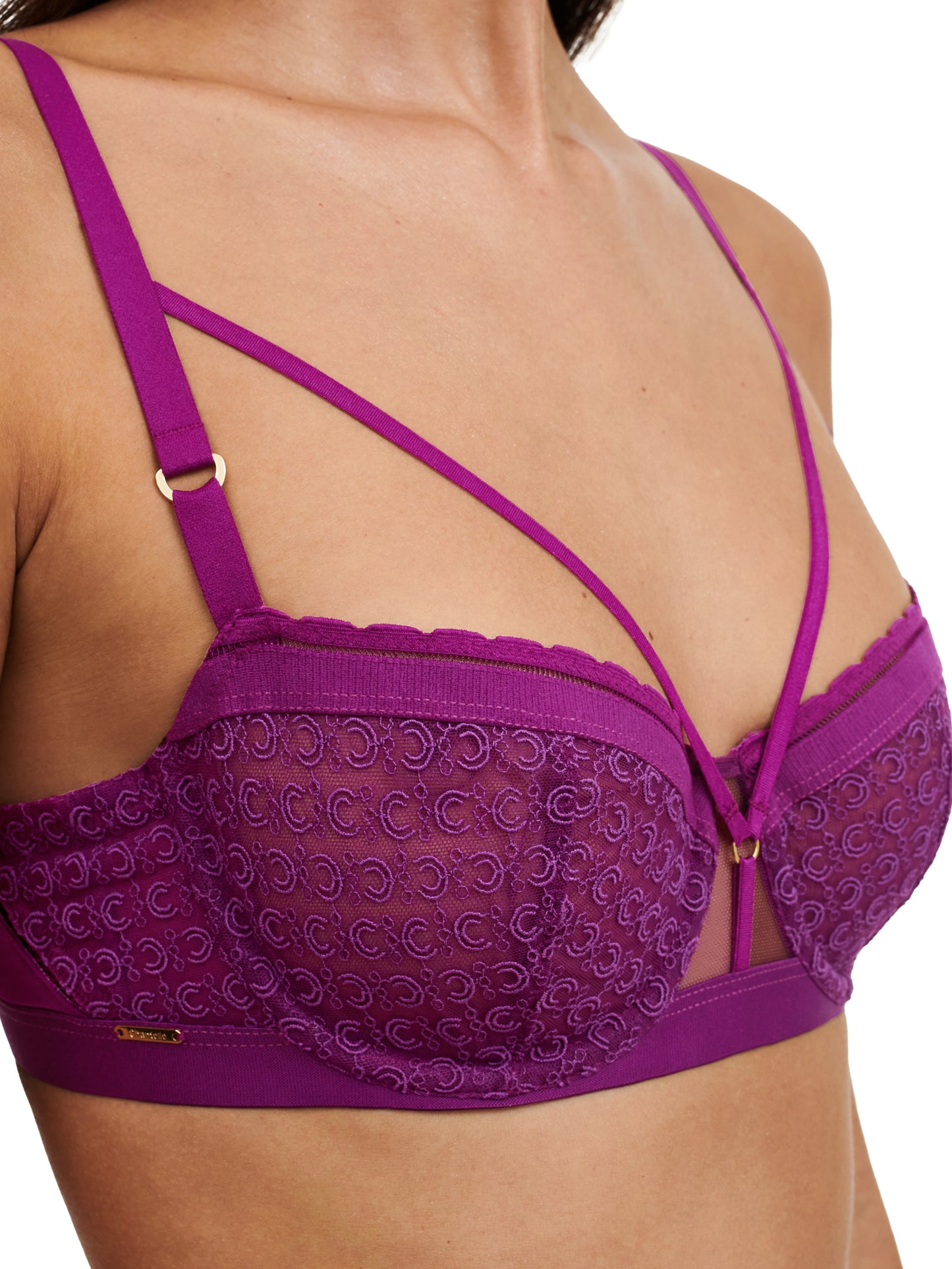 Soutien-gorge balconnet Chantelle - Monogram - Violet - 0U4