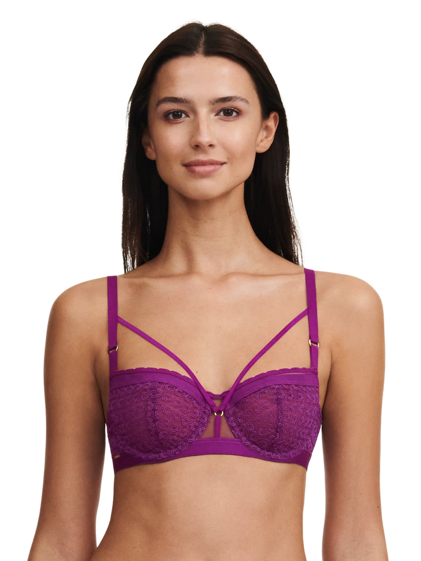 Soutien-gorge balconnet Chantelle - Monogram - Violet - 0U4