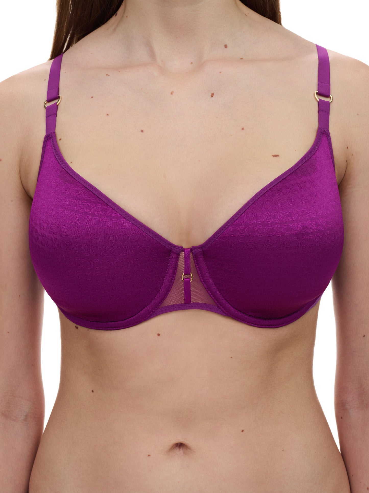 Soutien-gorge en forme de cœur Chantelle - Monogram - Violet - 0U4