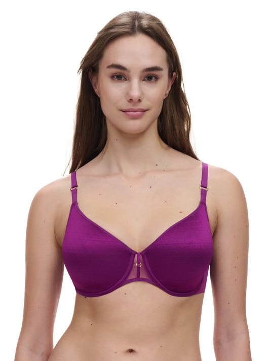 Soutien-gorge en forme de cœur Chantelle - Monogram - Violet - 0U4