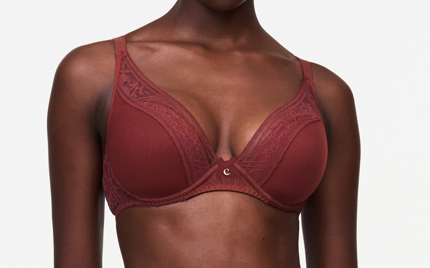 Soutien-gorge plongeant Chantelle - Alto - Marron - 08Q