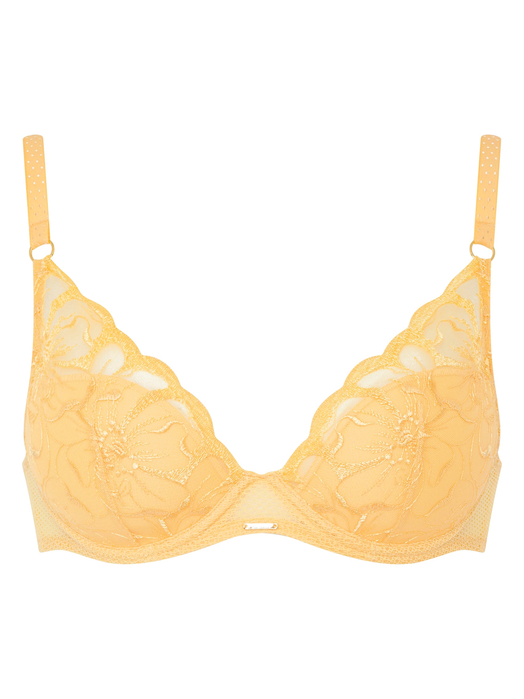 Soutien-gorge plongeant Chantelle - Fleurs - Jaune - 054