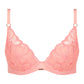 Soutien-gorge plongeant Chantelle - Fleurs - Pêche - 06V