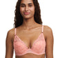 Soutien-gorge plongeant Chantelle - Fleurs - Pêche - 06V
