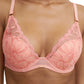 Soutien-gorge plongeant Chantelle - Fleurs - Pêche - 06V