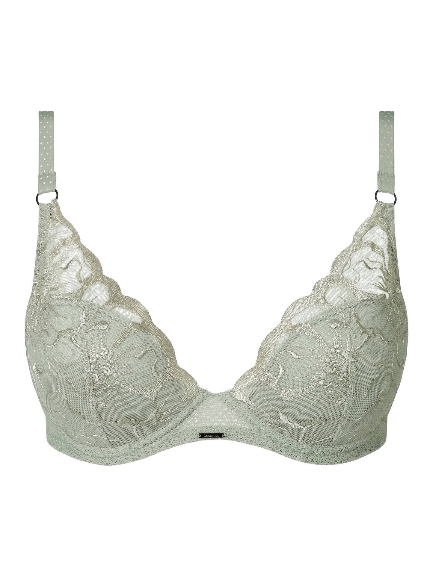 Soutien-gorge plongeant Chantelle - Fleurs - Vert - 0TM