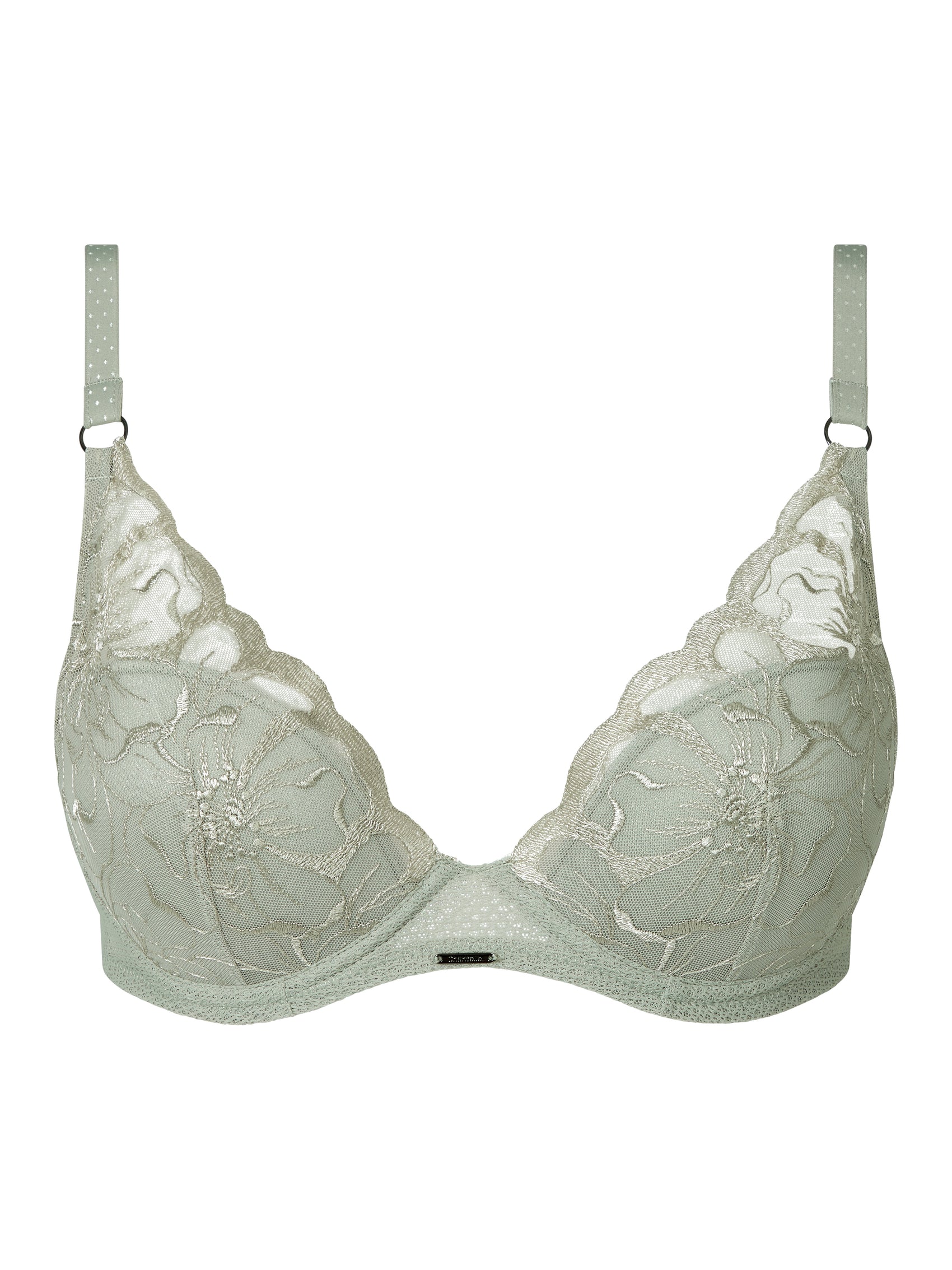 Soutien-gorge plongeant Chantelle - Fleurs - Vert - 0TM