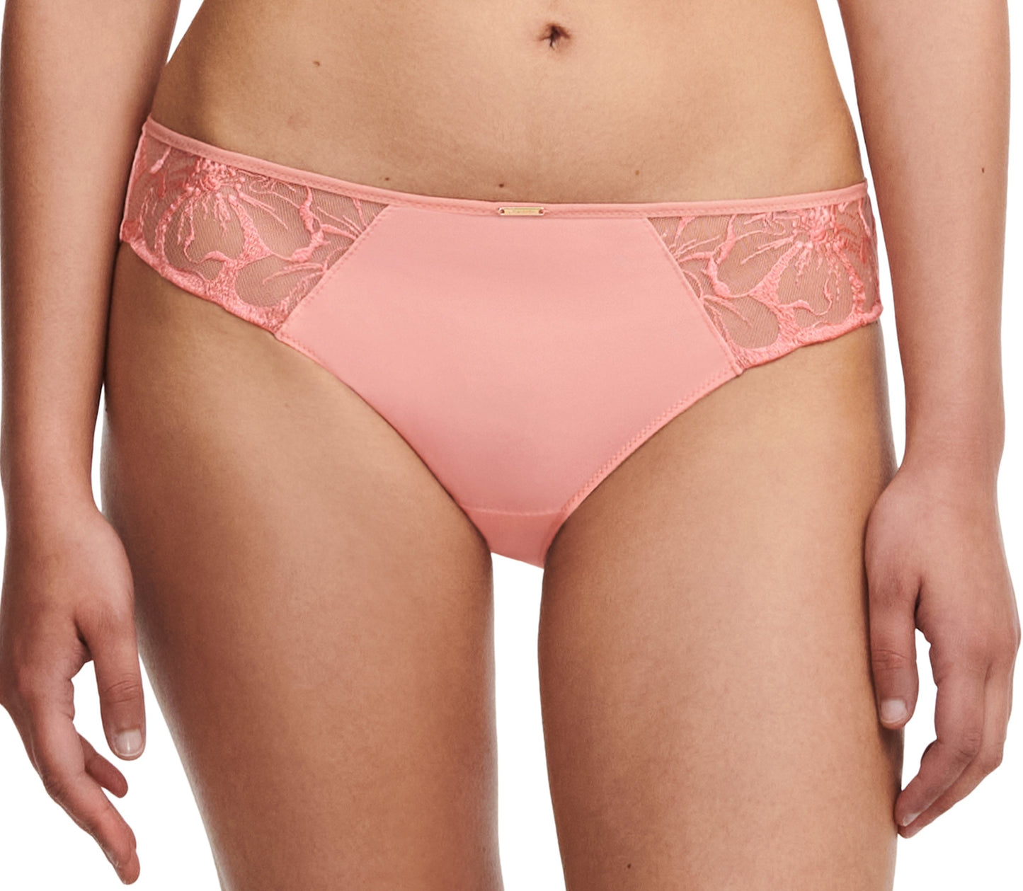 Culotte Chantelle - Fleurs - Pêche - 06V