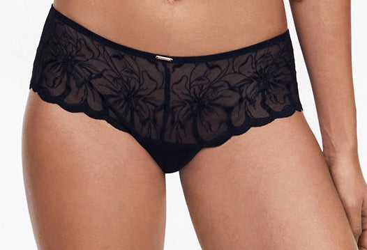 Hipster Chantelle - Fleurs - Noire - 011
