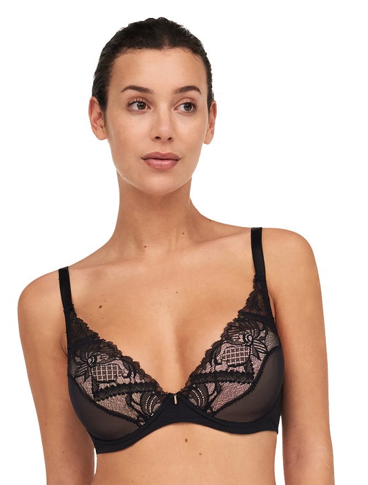 Soutien-gorge plongeant Chantelle - Orangerie Dream - Noir - 011