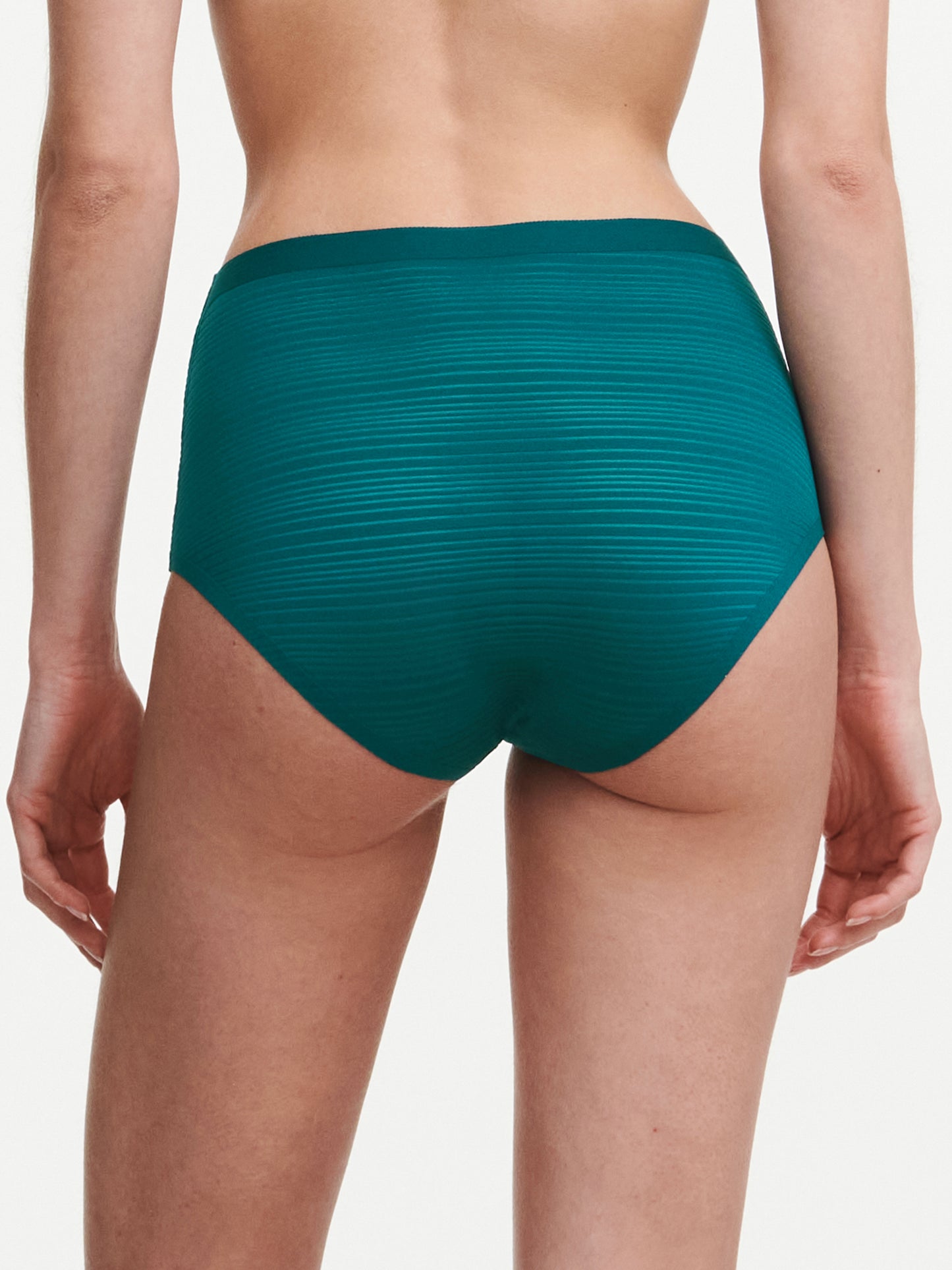 Culotte taille haute Chantelle - Softstretch Stripes - Verte - 0BK