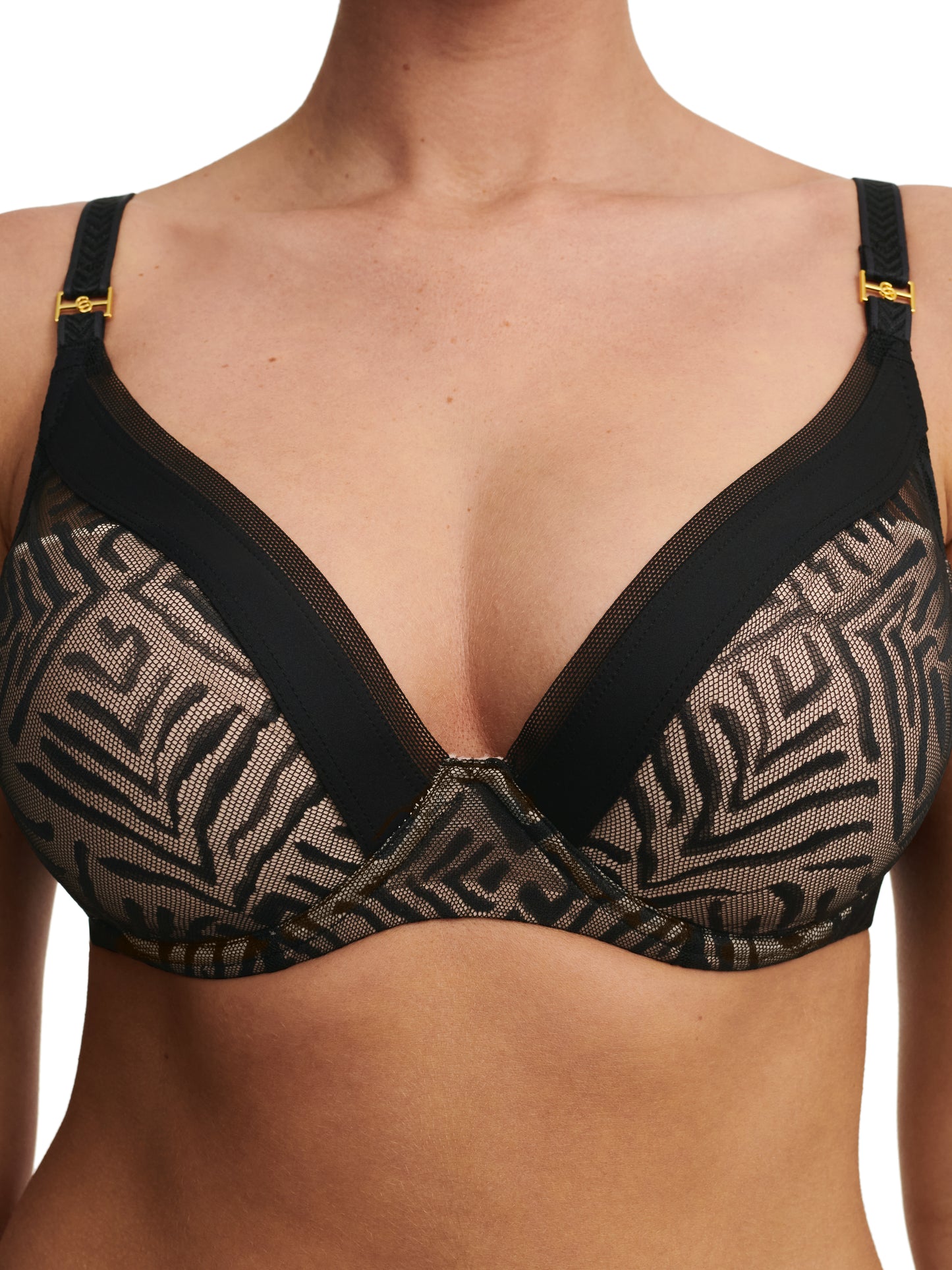 Soutien-gorge plongeant Chantelle - Graphic Allure - Noir - 011