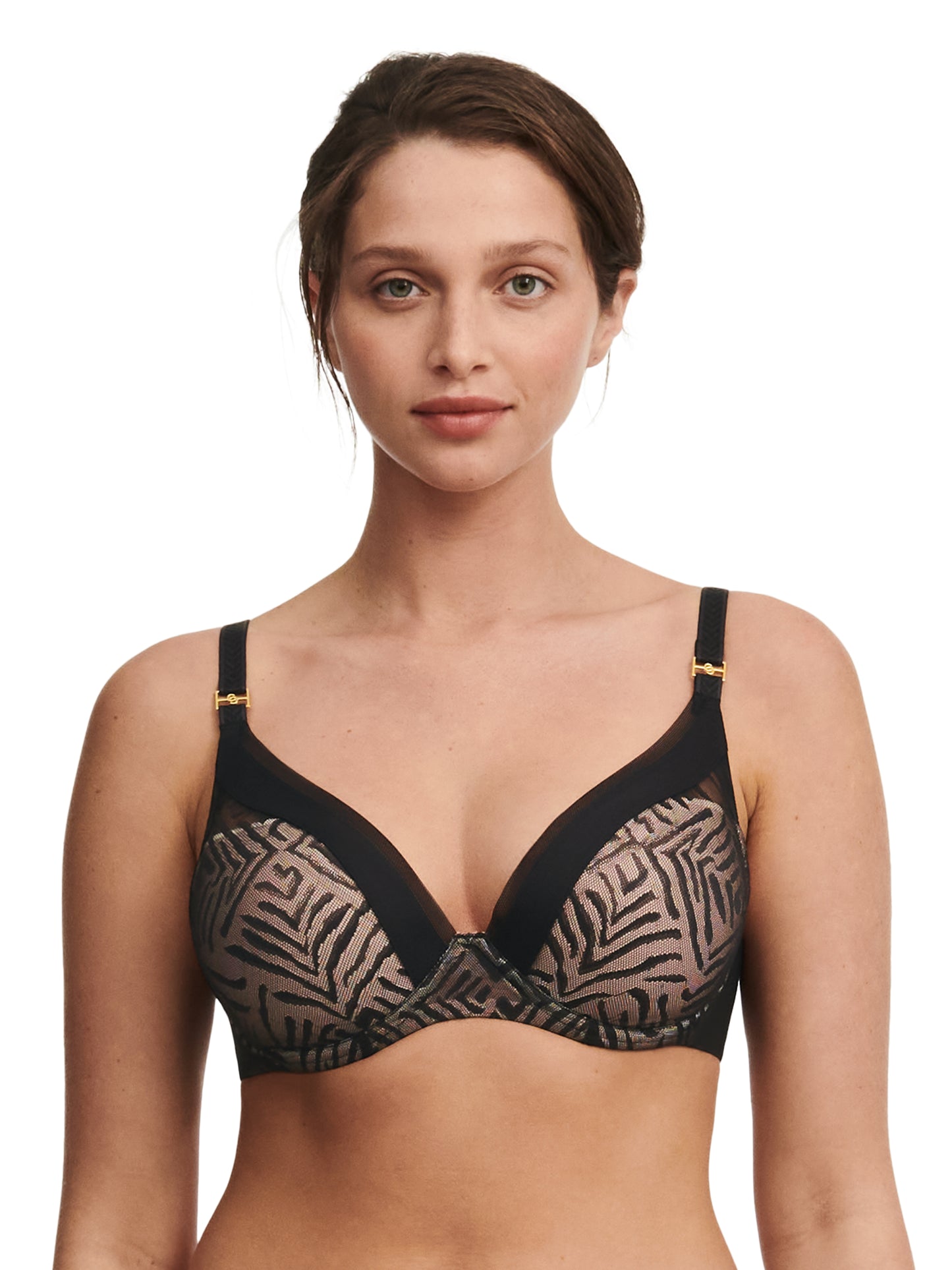 Soutien-gorge plongeant Chantelle - Graphic Allure - Noir - 011