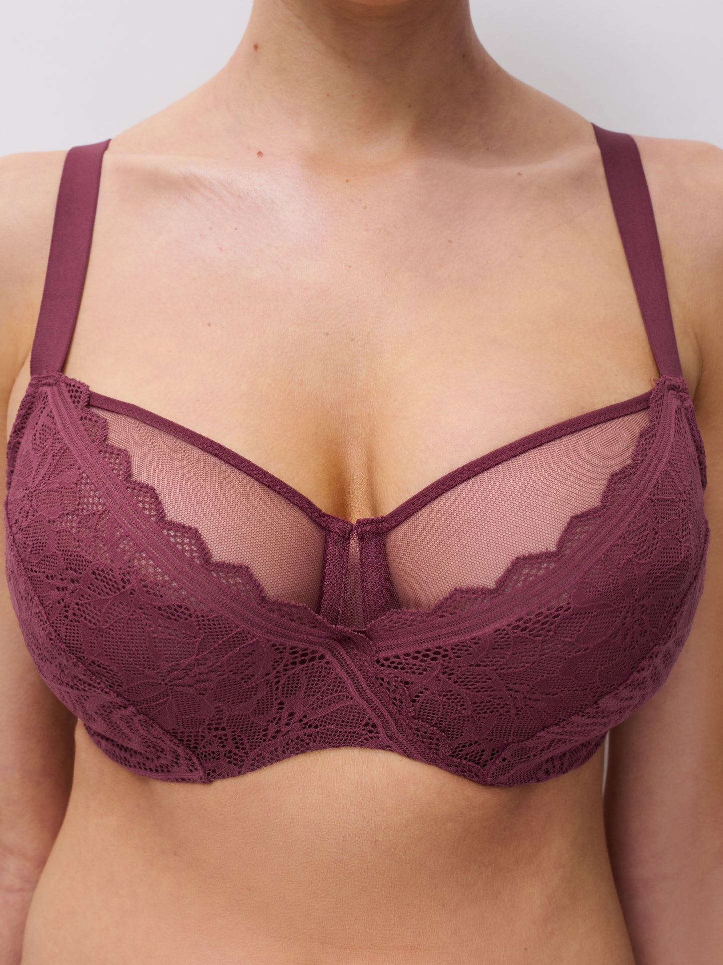 Balconette BH Chantelle EasyFeel - Floral Touch - Bordeaux - 0K7