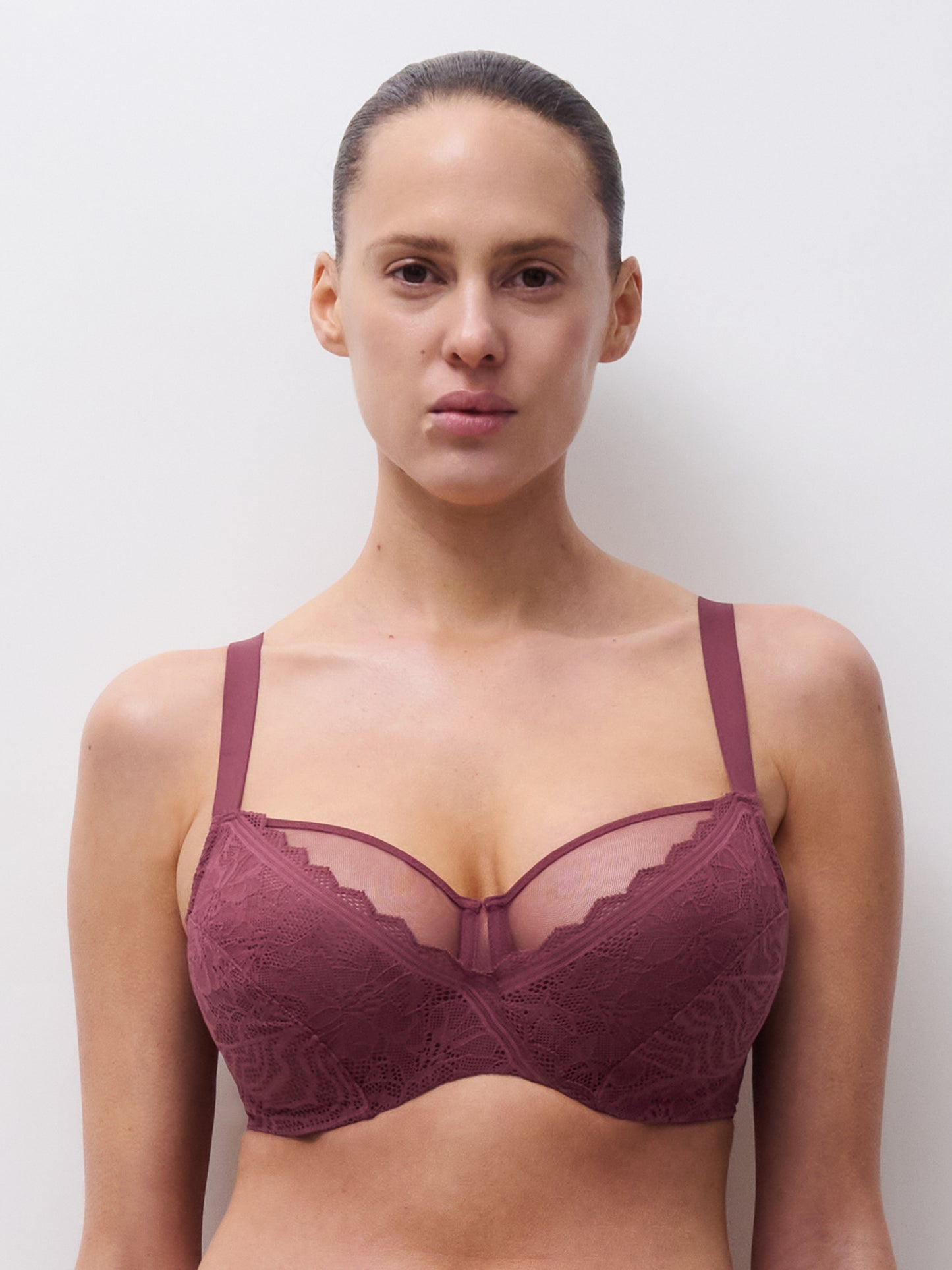 Balconette BH Chantelle EasyFeel - Floral Touch - Bordeaux - 0K7