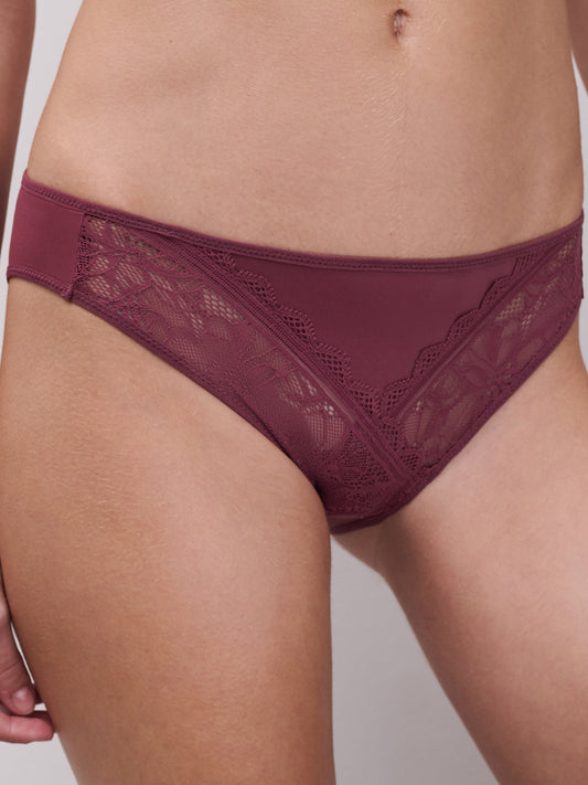 Slip Chantelle EasyFeel - Floral Touch - Bordeaux - 0K7