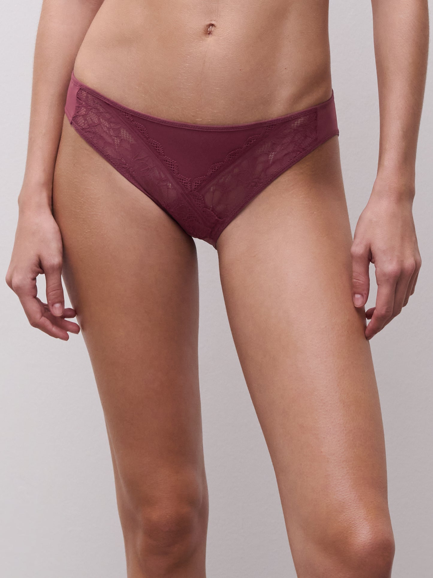 Slip Chantelle EasyFeel - Floral Touch - Bordeaux - 0K7