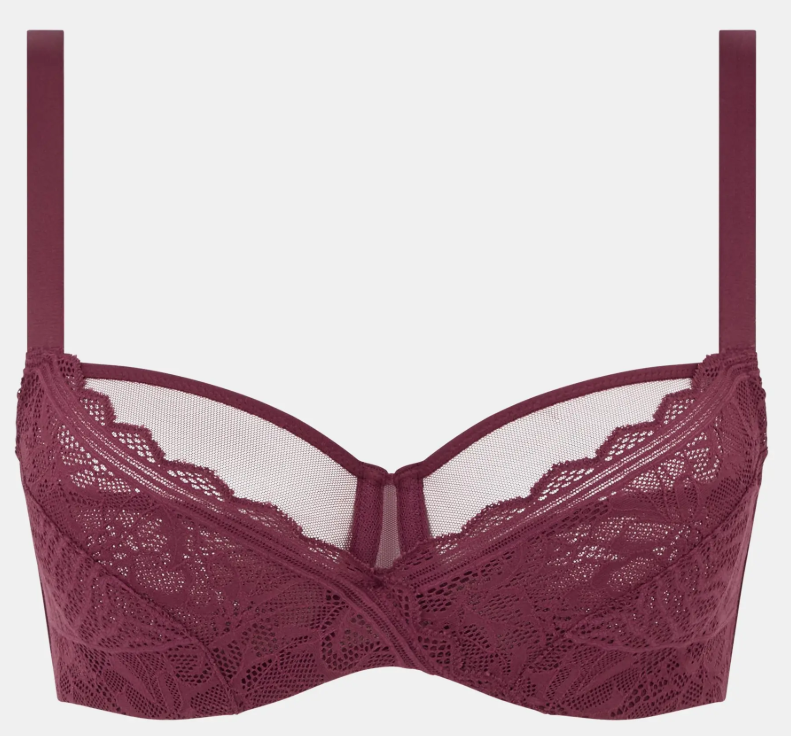 Balconette BH Chantelle EasyFeel - Floral Touch - Bordeaux - 0K7