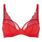 Soutien-gorge plongeant Femilet - Delicate Blossom - Rouge - 0JY