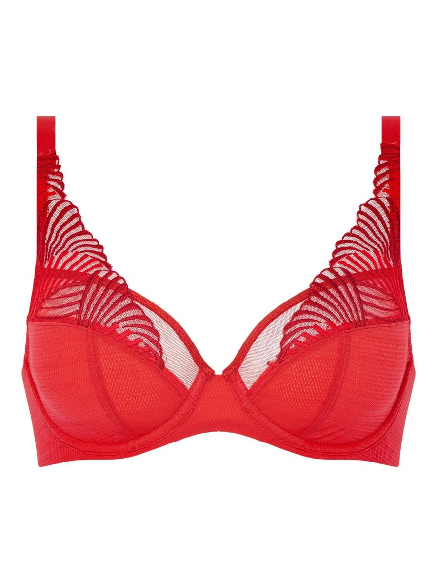 Soutien-gorge plongeant Femilet - Delicate Blossom - Rouge - 0JY