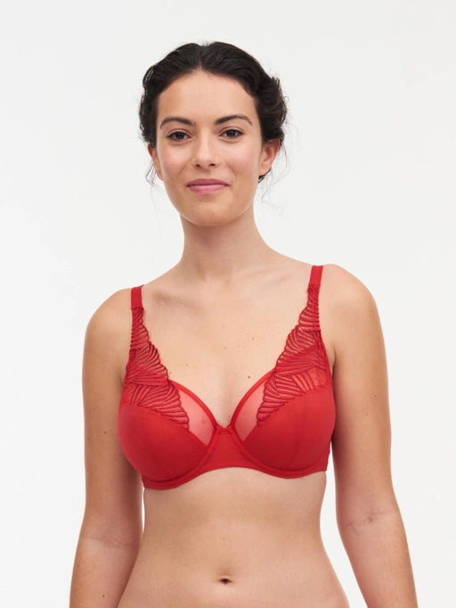 Soutien-gorge plongeant Femilet - Delicate Blossom - Rouge - 0JY