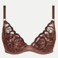 Soutien-gorge plongeant Chantelle - Fleurs - Marron - 0WF