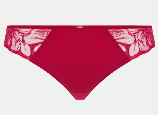 Culotte Chantelle - Fleurs - Rouge - B01