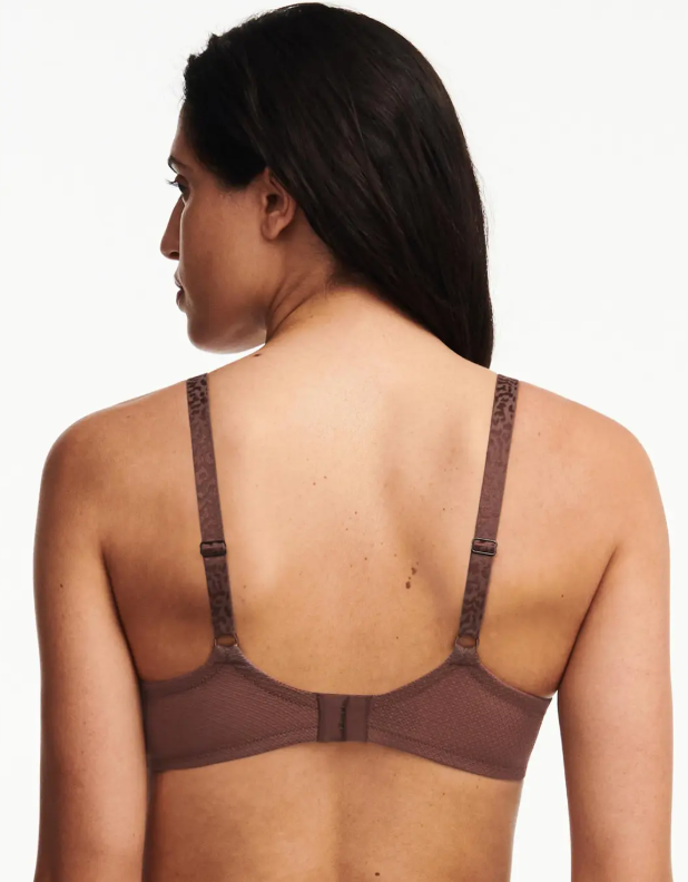 Soutien-gorge plongeant Chantelle - Fleurs - Marron - 0WF