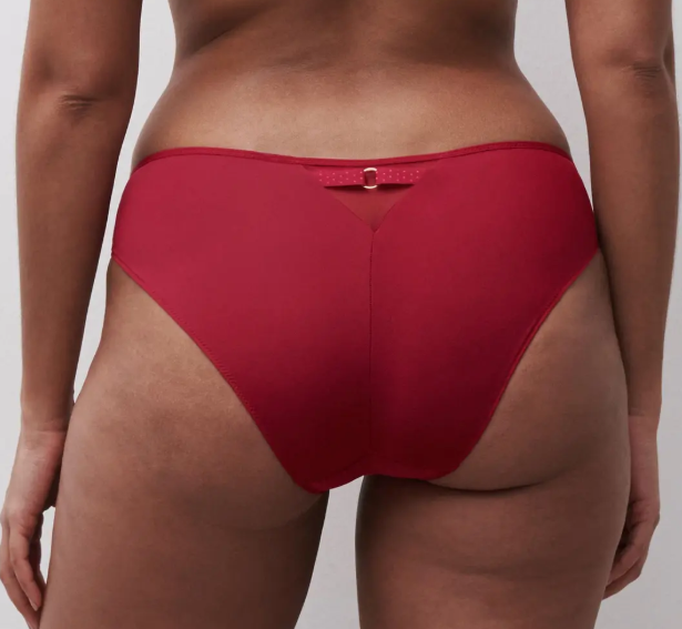 Culotte Chantelle - Fleurs - Rouge - B01