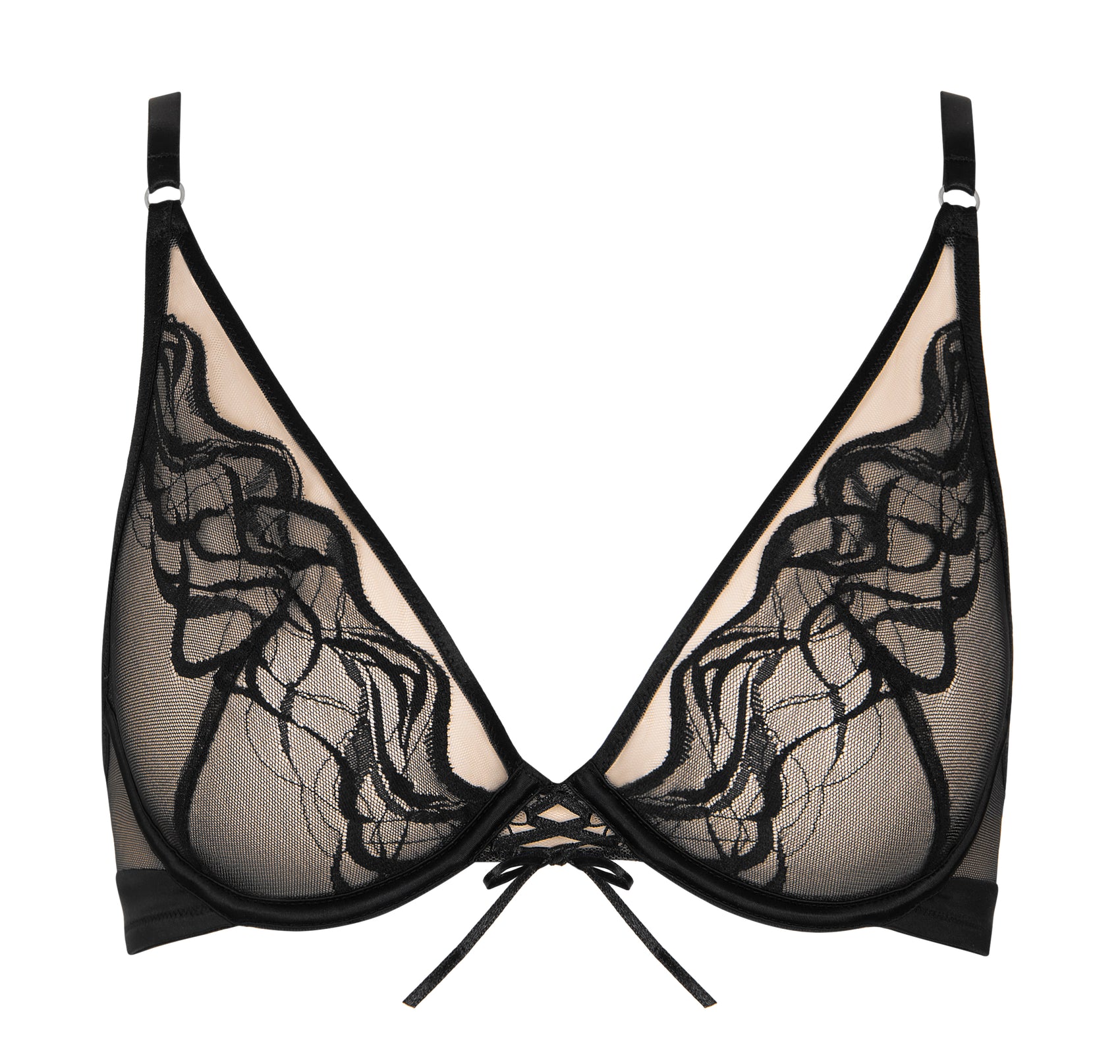Soutien-gorge plongeant Lisca - Dione - Noir - 02