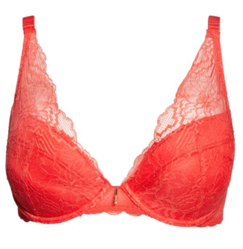 Soutien-gorge push-up - Chantelle - Waltz - Rouge orangé - 04H