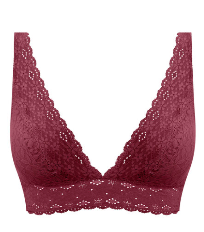 Bralette BH Wacoal - Halo Lace - Bordeaux - 593