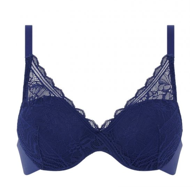 Soutien-gorge en forme de cœur - Femilet - Floral Touch - Bleu - null