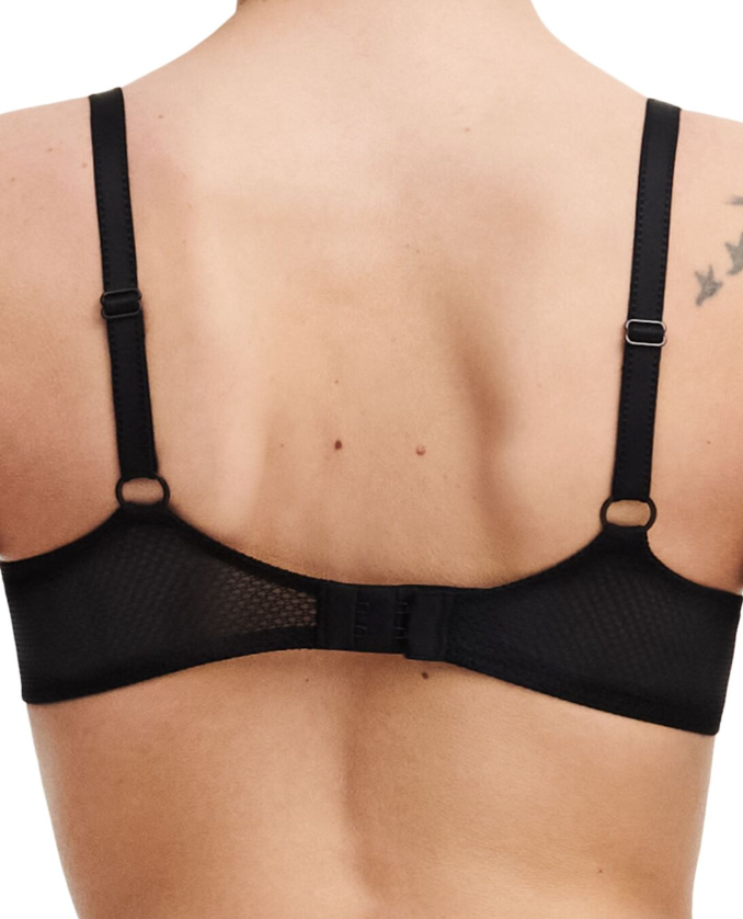 Soutien-gorge plongeant Chantelle - Fleurs Signature - Noir - 0P8