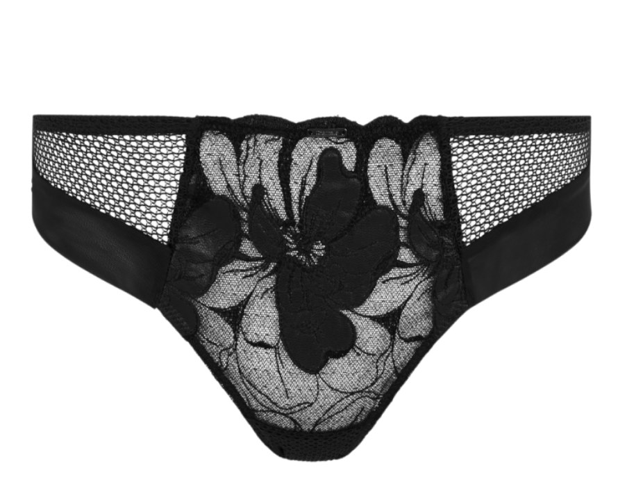 String Chantelle - Fleurs Signature - Noir - 0P8