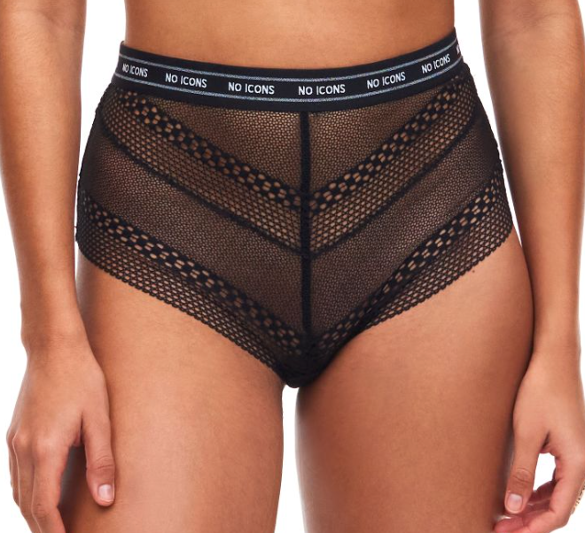 Culotte taille haute - Chantelle X - Logo - Noire - BLK