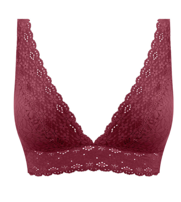Bralette BH - Wacoal - Halo Lace - Bordeaux - 593