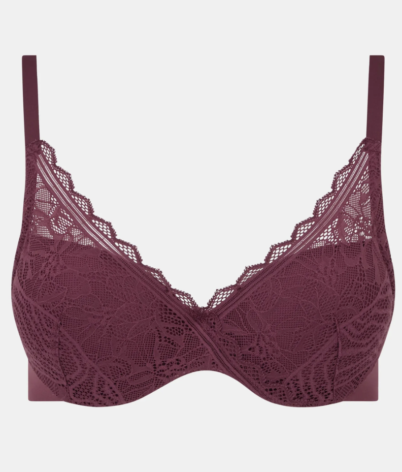 Full cup BH Chantelle EasyFeel - Floral Touch - Bordeaux - 0K7