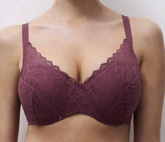 Full cup BH Chantelle EasyFeel - Floral Touch - Bordeaux - 0K7