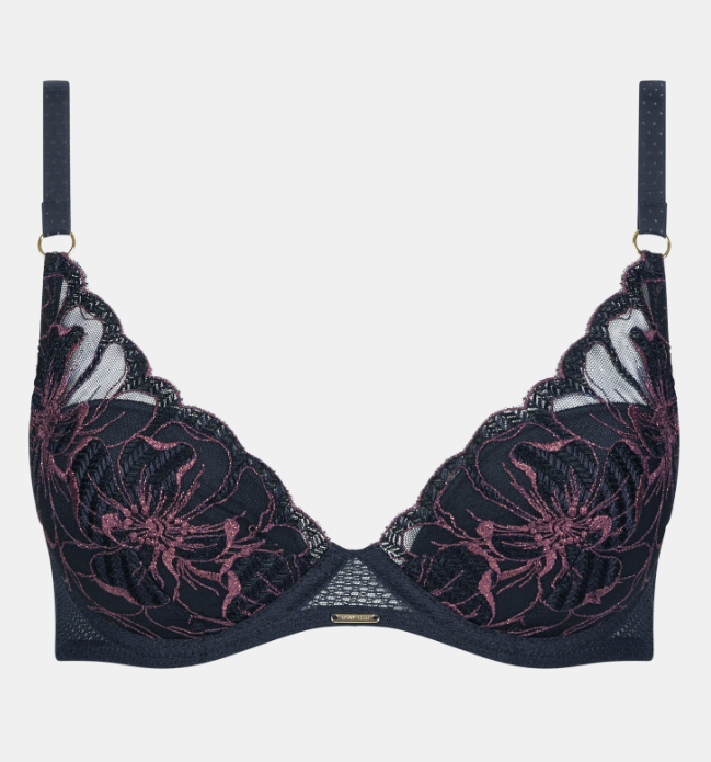 Soutien-gorge plongeant Chantelle - Fleurs Signature - Bleu - B00