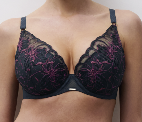 Soutien-gorge plongeant Chantelle - Fleurs Signature - Bleu - B00