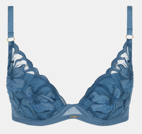 Soutien-gorge plongeant Chantelle - Fleurs Signature - Bleu - A54
