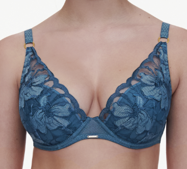 Soutien-gorge plongeant Chantelle - Fleurs Signature - Bleu - A54