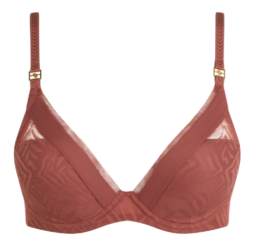 Soutien-gorge plongeant Chantelle - Graphic Allure - Marron - 07B