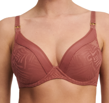 Soutien-gorge plongeant Chantelle - Graphic Allure - Marron - 07B